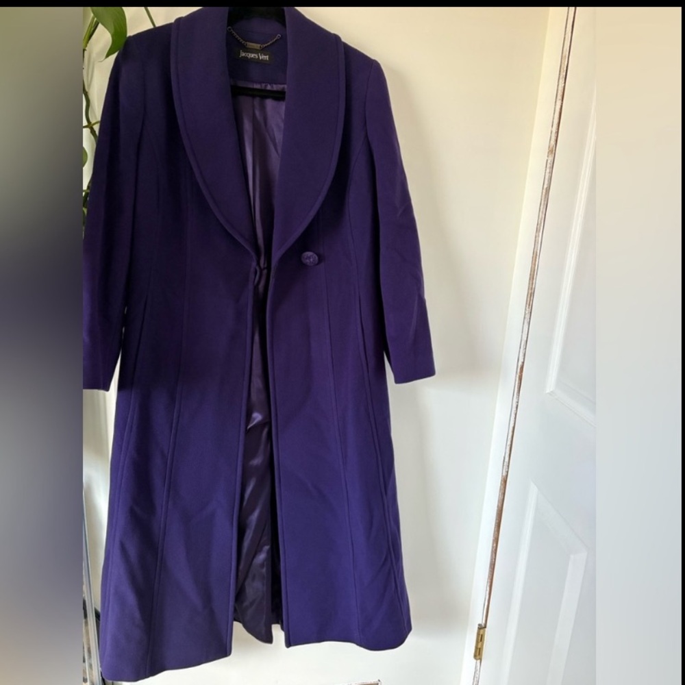 Vintage Jacques Vert Women's Purple Trench Coat - Picture 9 of 9